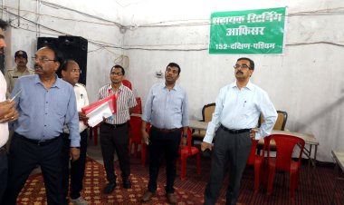 मुख्य निर्वाचन अधिकारी ने किया मतगणना स्थल का निरीक्षण