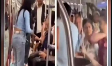 दिल्ली मेट्रो में लड़की ने कहासुनी के बीच लड़के को जड़ा थप्पड़, सामने आया वीडियो